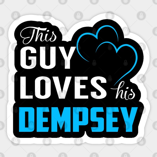 This Guy Loves His DEMPSEY Sticker by TrudiWinogradqa